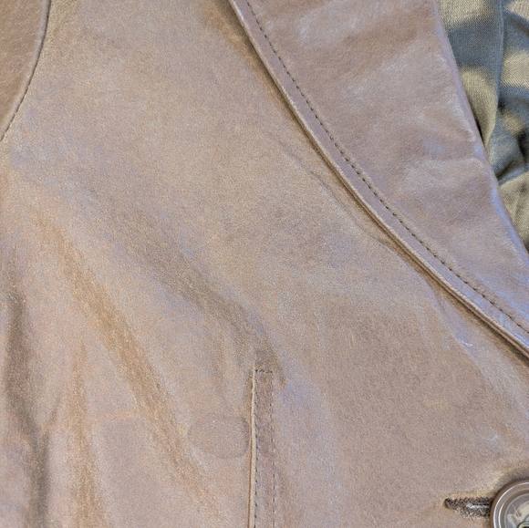 Fabric Life Leather Jacket Chestnut Brown Size S/M - Picture 15 of 15